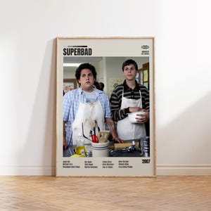 Superbad ,Greg Mottola,Minimalist Movie Poster, Retro Movie Poster, Mid century modern, Vintage Retro Art Print,Best Movies,A3 Poster