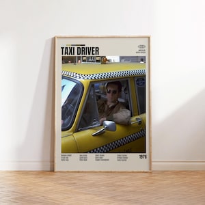 Taxi Driver, Martin Scorsese, Poster minimalista, Poster retrò, Stile moderno di metà secolo, Stampa artistica retrò vintage, I migliori film