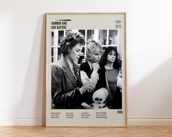 Hannah und ihre Schwestern,Woody Allen,Jan Pinkava,Minimalistisch Film Poster,Retro Film Poster,Mid century modern,Vintage Retro Kunstdruck