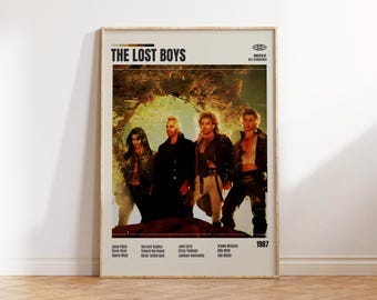 Póster gótico de la película Los chicos perdidos / Arte mural de estilo Dark Academia / Lámina de culto