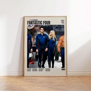 Fantastici Quattro, Tim Story, Poster minimalista, Poster retrò, Stile moderno di metà secolo, Stampa artistica retrò vintage, I migliori film