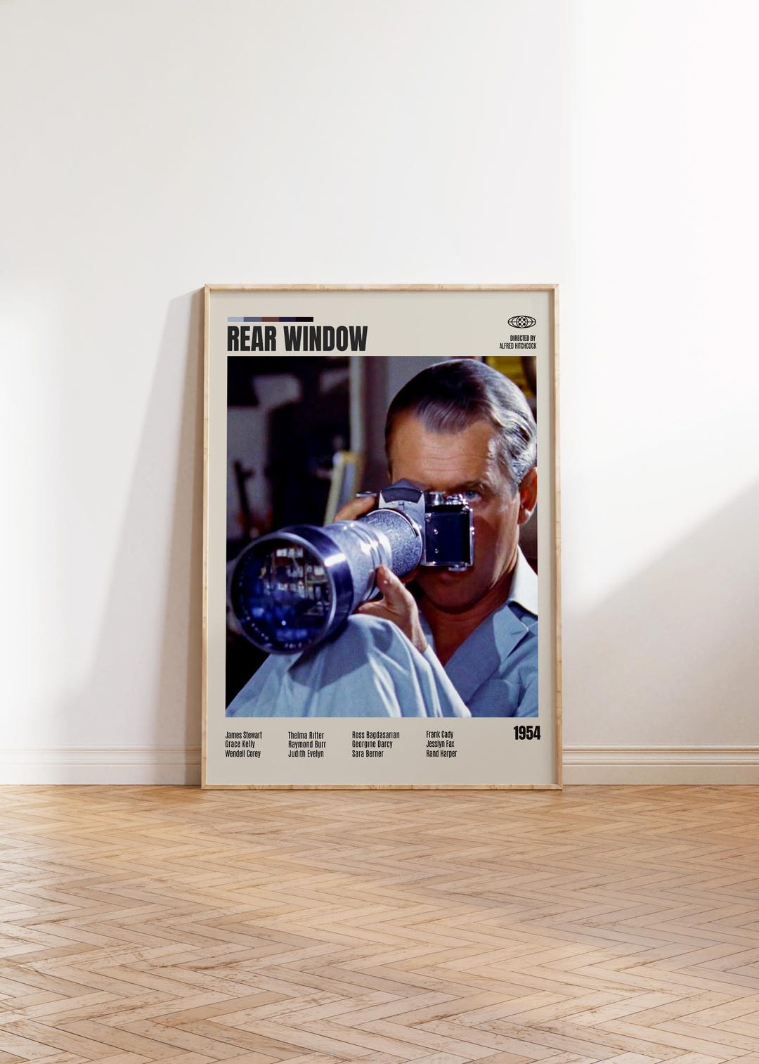Rear Window,alfred Hitchcock,minimalist Movie Poster, Retro Movie ...