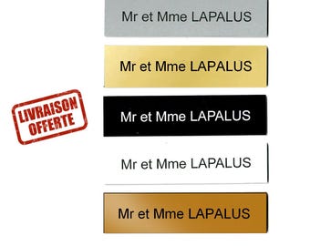 Plaque boite aux lettres adhesive 100x25mm