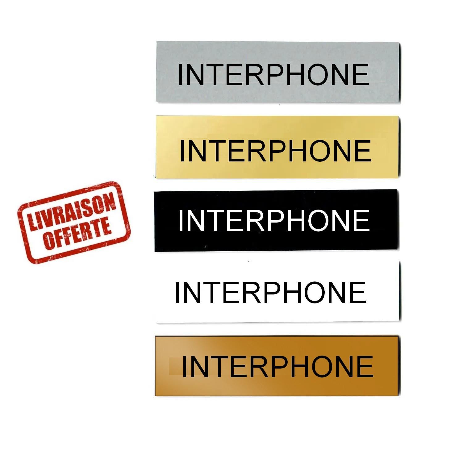 Plaque Interphone 60x15mm