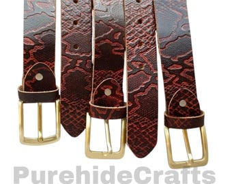 Python Snakeskin Belt Strap