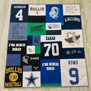 Memory Quilt from Loved One&#39;s Clothing – Custom Keepsake Blanket – Personalized Remembrance Quilt – Handmade Memorial Gift