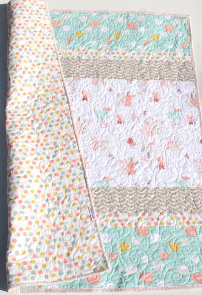 Rabbit Baby Bedding Bunny Baby Quilt Toddler Nursery Decor Etsy Ireland
