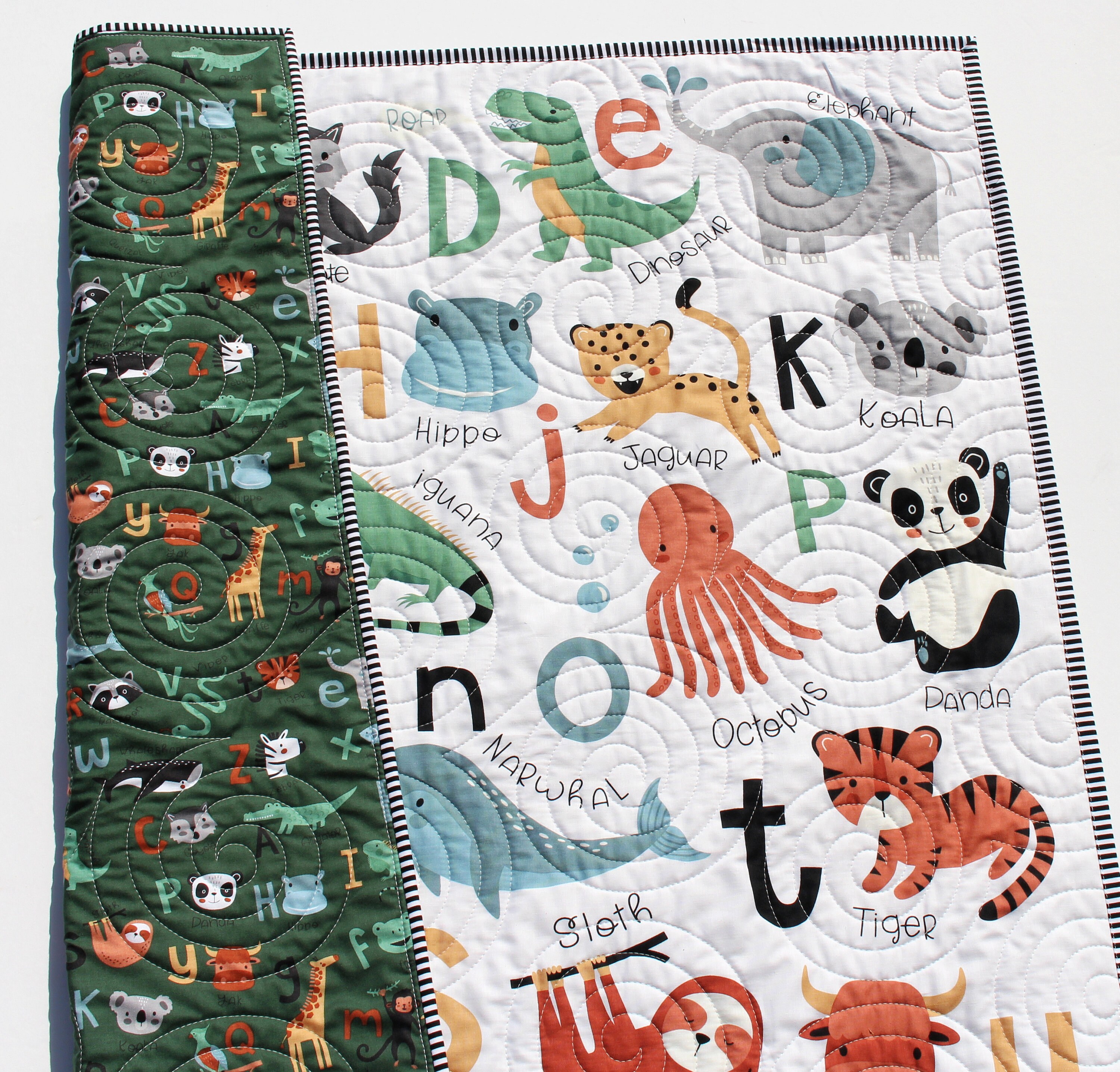 Letters Baby Quilt Alphabet Abcs Baby Gift Crib Blankets Newborn