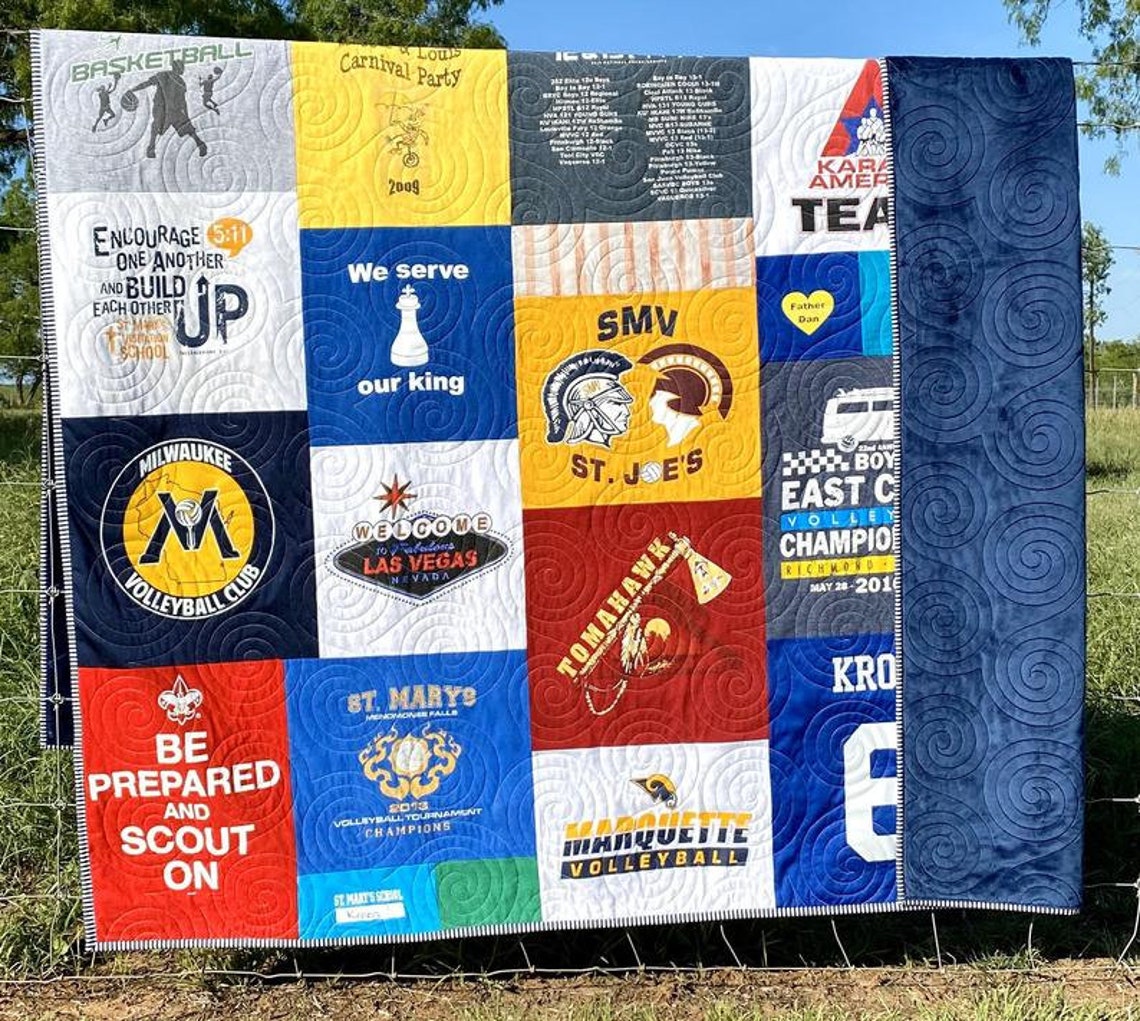Custom Tshirt Quilt Etsy