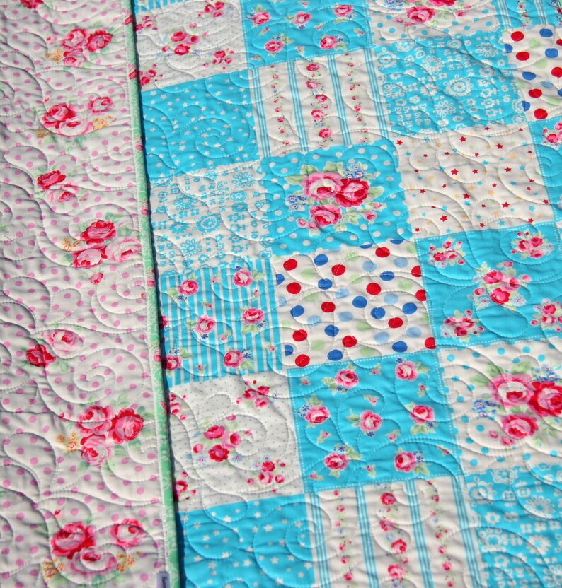 LAST ONE Quilt Floral Crib Bedding Baby Blanket Girl Etsy