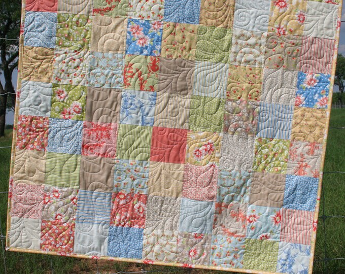 Shabby Chic Baby Quilt Etsy