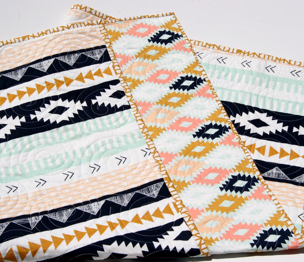 Aztec Crib Bedding Arizona Baby Blanket Southwest Crib Etsy