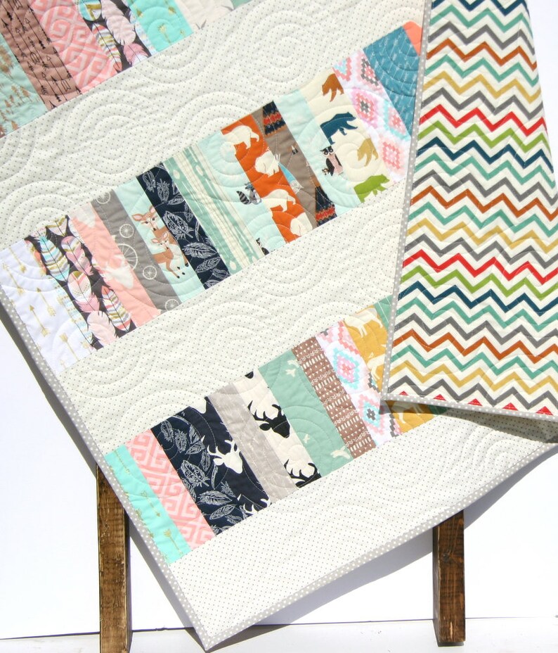 Modern Baby Quilt Nursery Bedding Crib Quilt Home Decor Etsy
