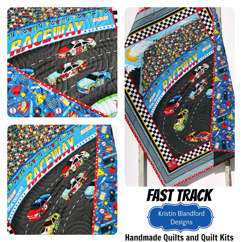 Racing Boy Quilt Race Car Nursery Bedding Race Track Crib Etsy