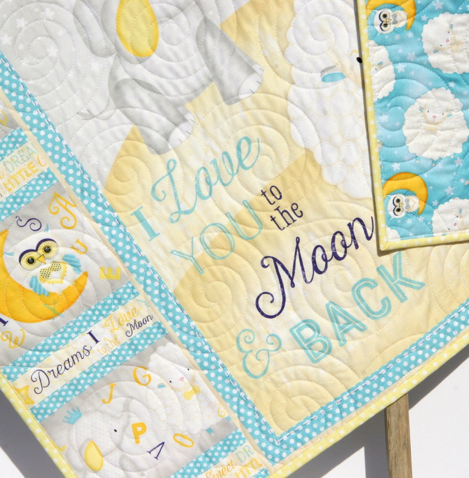 LAST ONE Baby Quilt Moon and Back I Love You to the Moon and Etsy