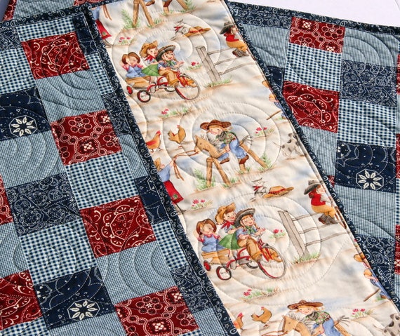 Blankets Throws Home Living Cowboy Baby Blanket Patchwork Baby