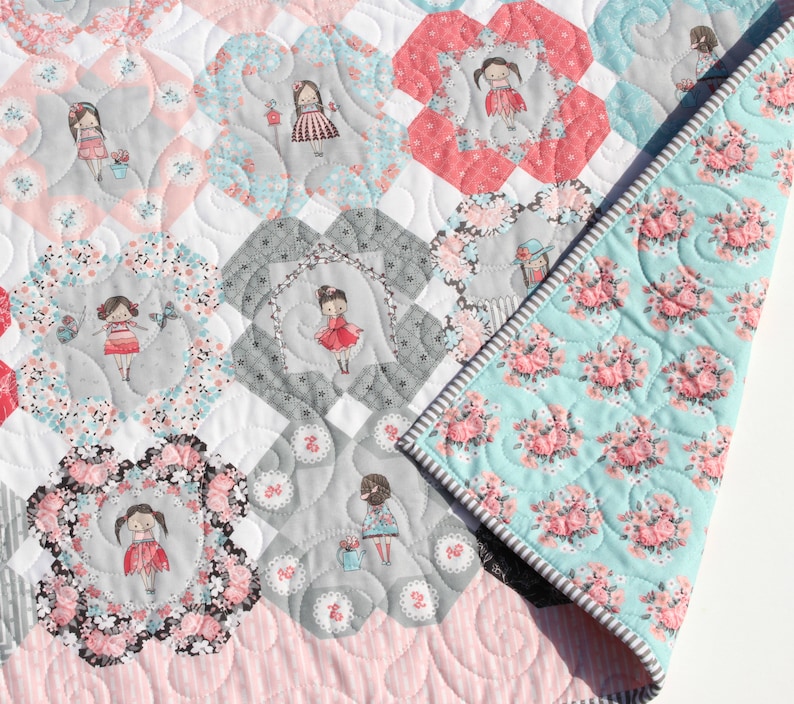 Personalized Baby Quilt Girl Newborn Bedding Handmade Etsy