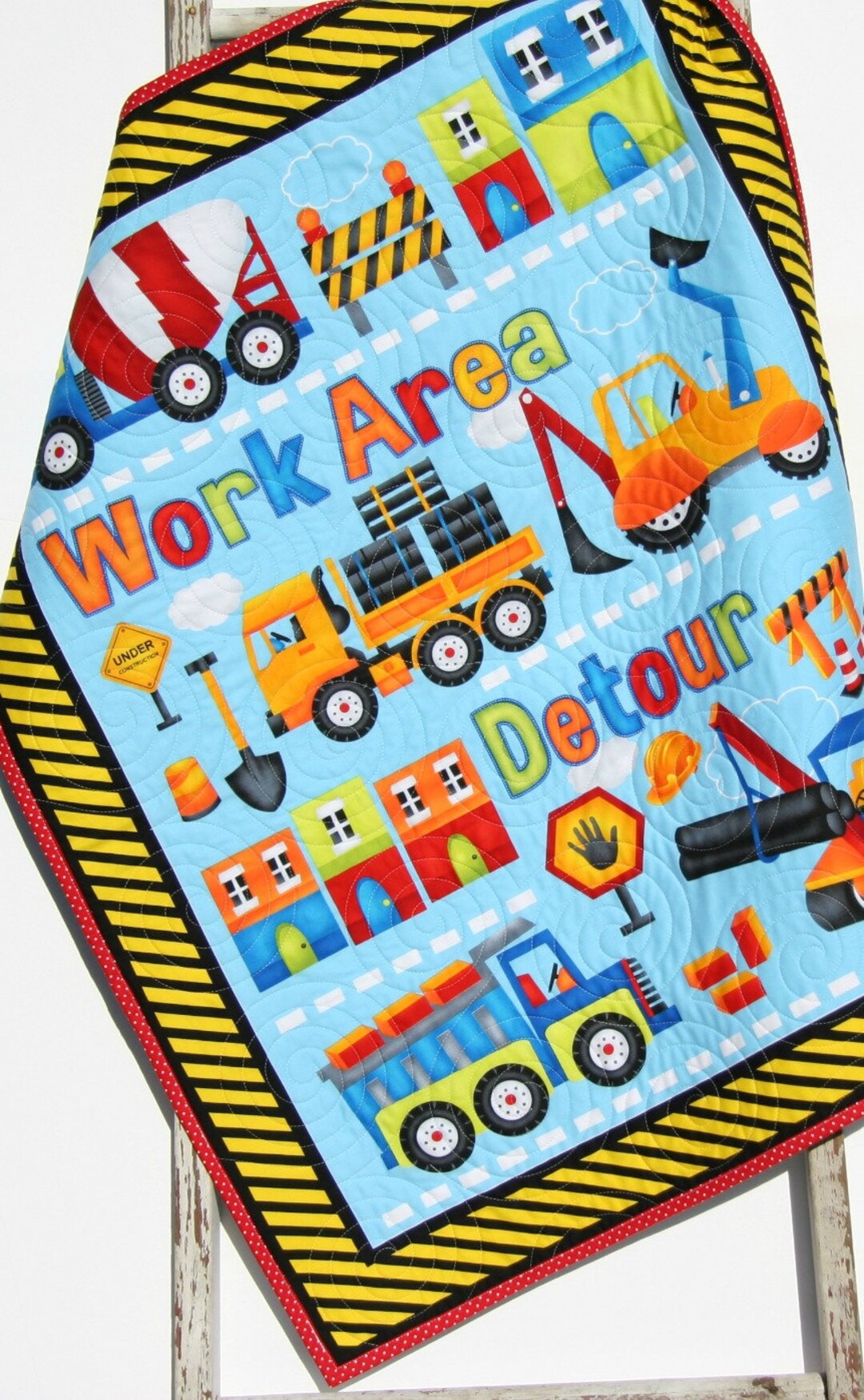 LAST ONE Truck Quilt Boy Baby Blanket Construction Nursery Etsy last-one-truck-quilt-boy-baby-blanket-construction-nursery-etsy