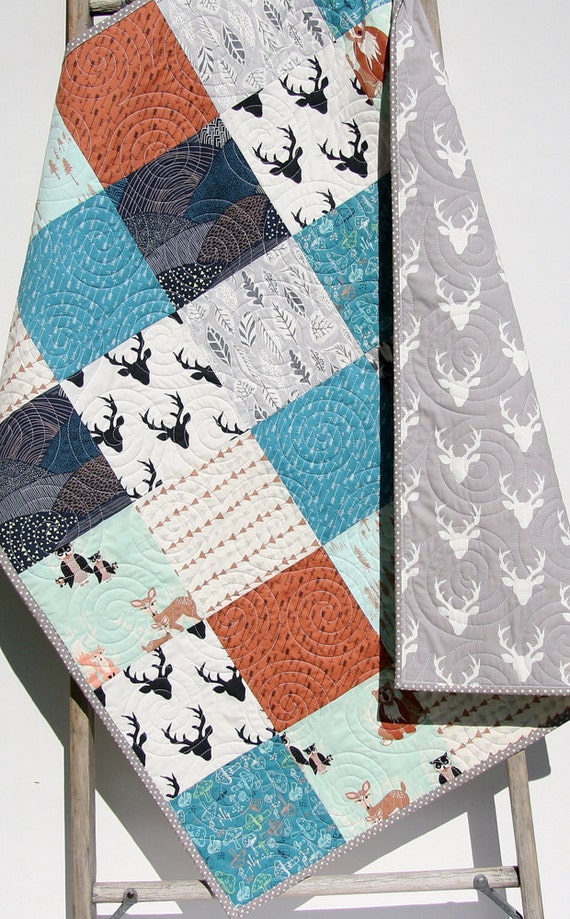 Woodland whimsy quilt blanket hotsell