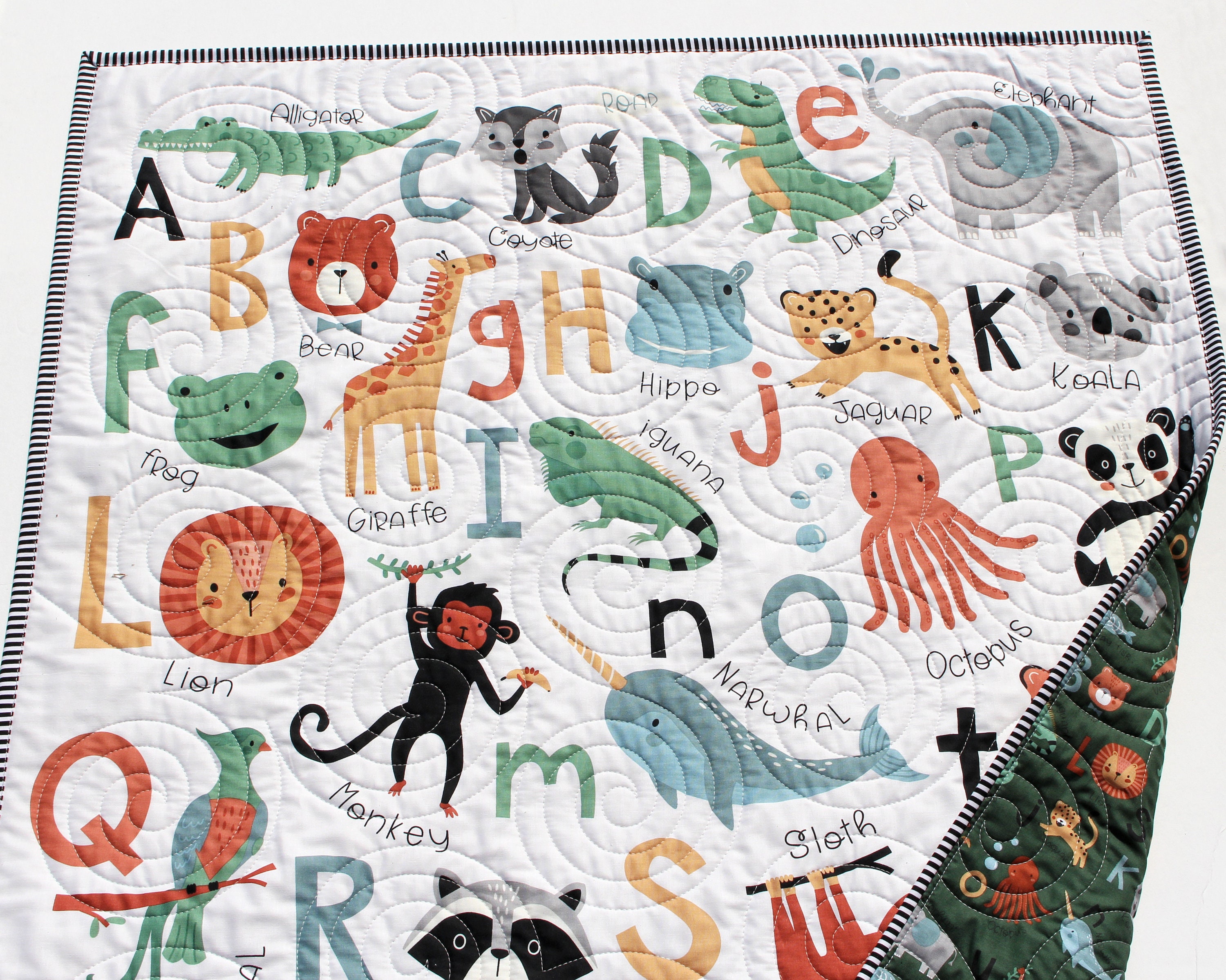 Letters Baby Quilt Alphabet Abcs Baby Gift Crib Blankets Newborn
