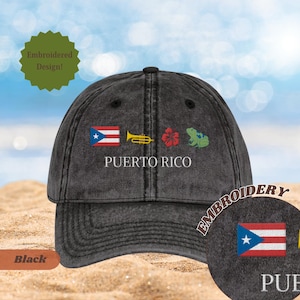 Puerto Rico Embroidered Hat, Bad bunny hat,Bad bunny, Bad bunny merch, Dtmf, Dtmf hat, PR hat, boricua, Puerto Rico, Bad bunny concert