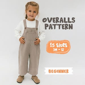 Overalls sewing pattern for Kid's Romper Sewing Pattern For Toddlers - Onesie Pattern For Kids, PDF Patterns For Children, overalls pattern for toddlers, sewing patterns for babies, jumpsuit pattern for kids, jumper pattern for toddlers, pdf sewing patterns for kids, girls jumpsuit pattern, children's dungarees sewing pattern for kids