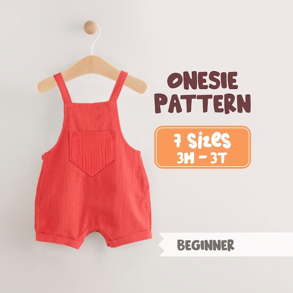 Kids Romper Sewing Pattern: 3 Months to 3 Years (PDF Pattern)