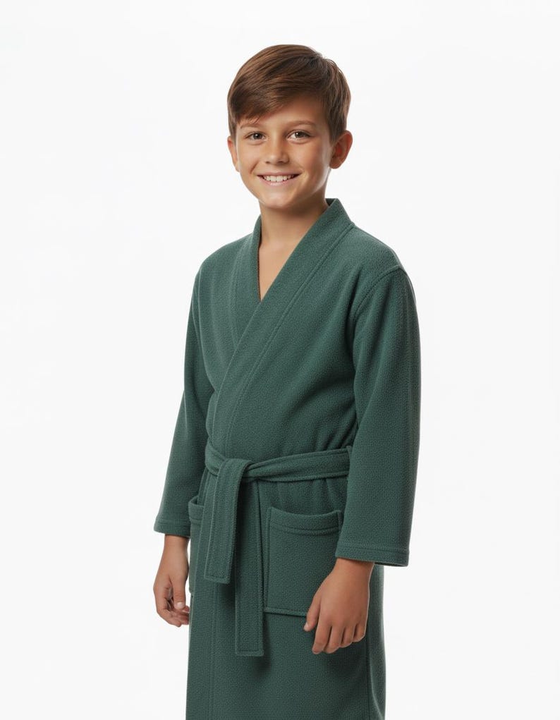 Kid's Robe Sewing Pattern for Boys: Linen Kimono Bathrobe Pattern (PDF ...