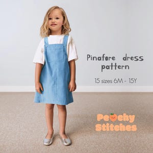 Girls Dress Pattern For Kids, Pinafore Dress Sewing Pattern, Cotton Dress Pattern For Girls, Overall Dress Pattern, PDF Sewing Patterns