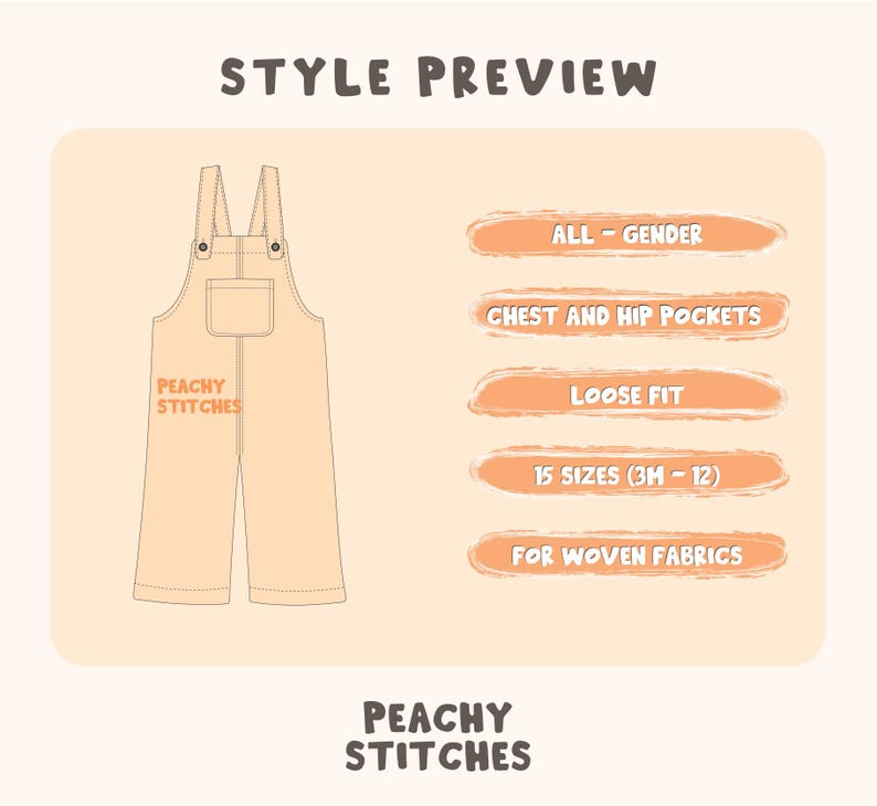 Overalls sewing pattern for Kid's Romper Sewing Pattern For Toddlers - Onesie Pattern For Kids, PDF Patterns For Children, overalls pattern for toddlers, sewing patterns for babies, jumpsuit pattern for kids, jumper pattern for toddlers, pdf sewing patterns for kids, girls jumpsuit pattern, children's dungarees sewing pattern for kids