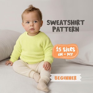 Sweatshirt Pattern For Kids, Hoodie Pattern For Boys Sweatshirt Sewing Pattern For Children , Raglan Sweater For Babies, Toddler Sweatshirt