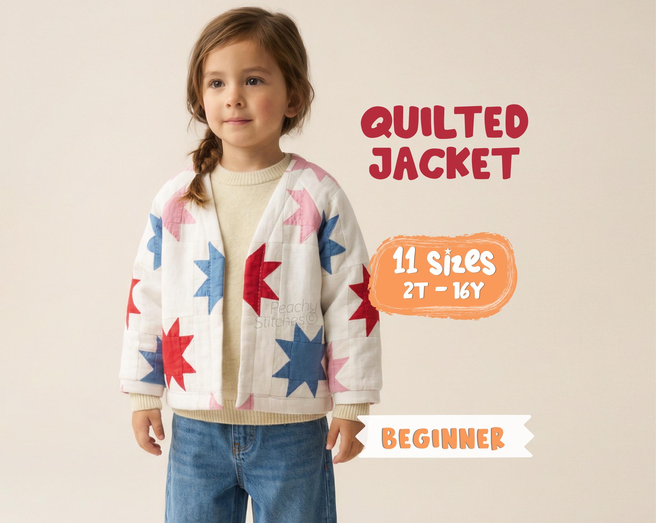 Kids Coloth Pattern Childrens Coat Sewing Pattern - Kids Jacket Pattern, Cardigan Sewing ...