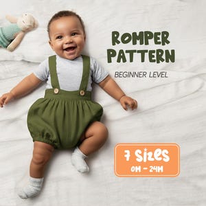Toddler Onesie Sewing Pattern For Kids - Jumpsuit Pattern For Children, PDF Patterns For Babies