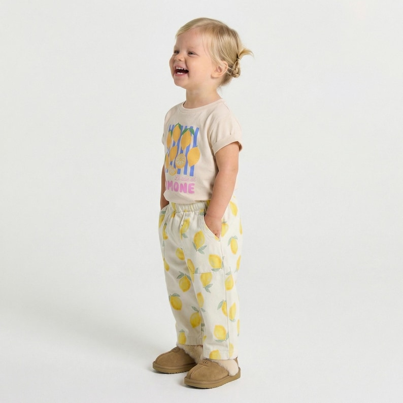 Cotton Pants Pattern For Boys - Kid's Pants With Pockets Sewing Pattern For Woven Fabrics, PDF Patterns For Children, Boys pants pattern, corduroy pants pattern for children, simple pants pattern for girls, trousers pants pattern for kids, pajama pants pattern, elastic waistband pants pattern, elastic pants sewing pattern, pdf sewing patterns for kids, childrens pants pattern, toddler pants pattern, sewing pattern for toddlers, baby boy pants pattern