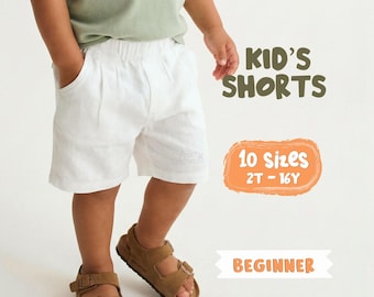 Kid's Shorts Sewing Pattern For Children Shorts Pattern For Toddlers Shorts PDF Pattern For Teens