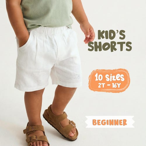 Kid's Shorts Sewing Pattern For Children Shorts Pattern For Toddlers Shorts PDF Pattern For Teens