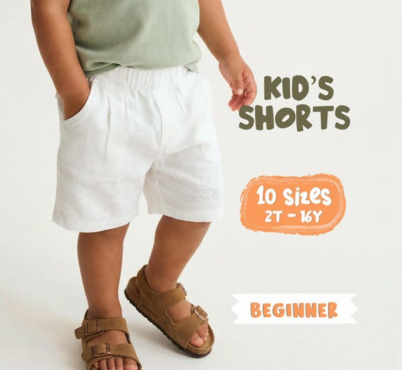 Kid's Shorts Sewing Pattern For Children Shorts Pattern For Toddlers Shorts PDF Pattern For Teens