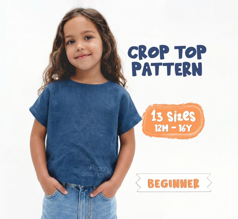Simple Op Pattern Simple Top Pattern for Kids, Girl's Top Sewing Pattern for Children ...