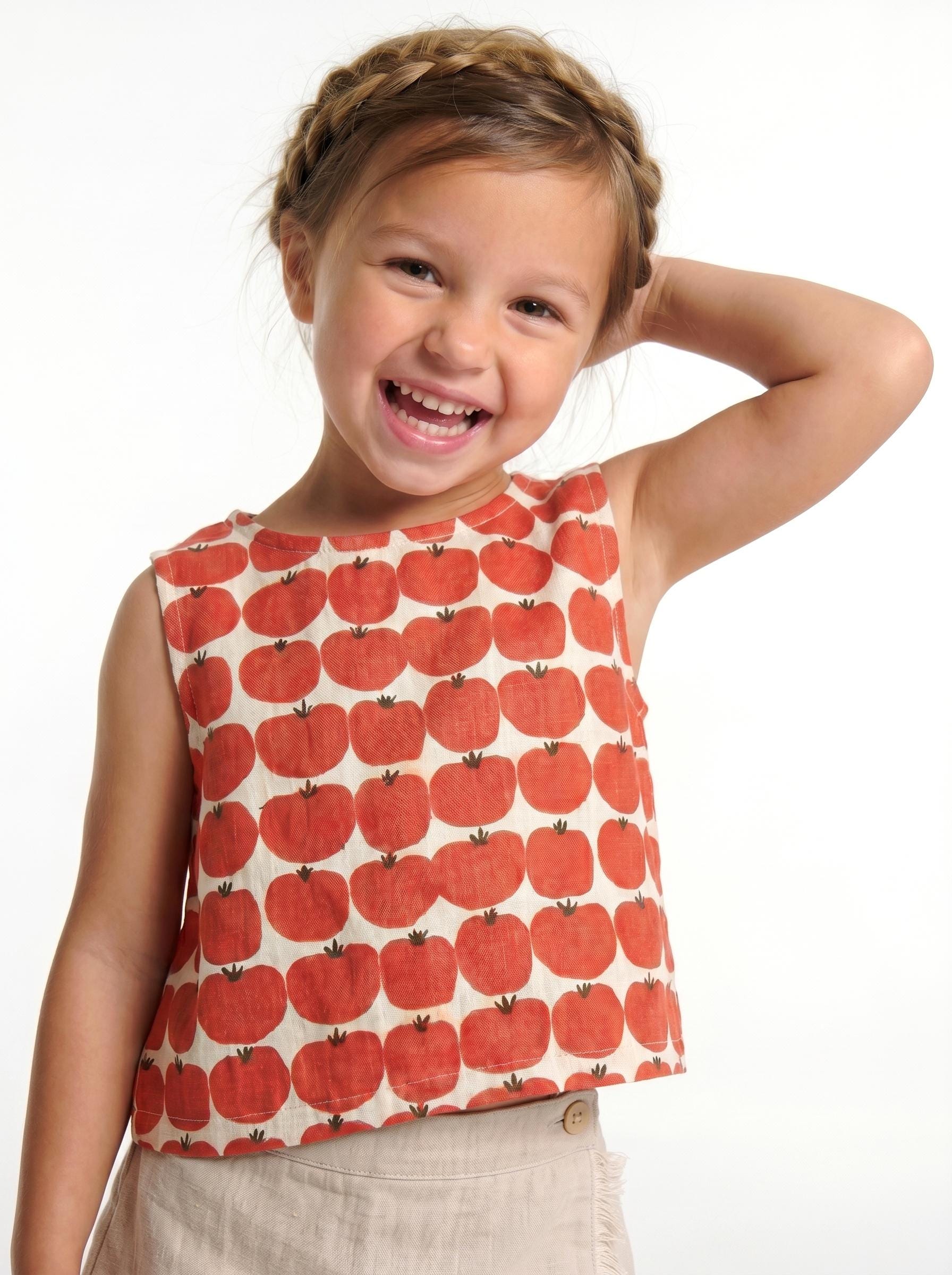 Kid's Top Sewing Pattern for Children, Crop Top Pattern for Girls ...