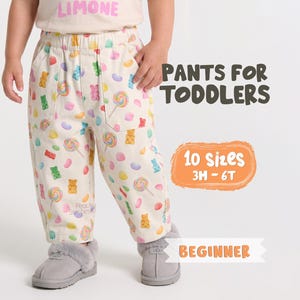 Toddler Pants Sewing Pattern Kids Barrel Pants Pattern 3M - 6T, PDF Download