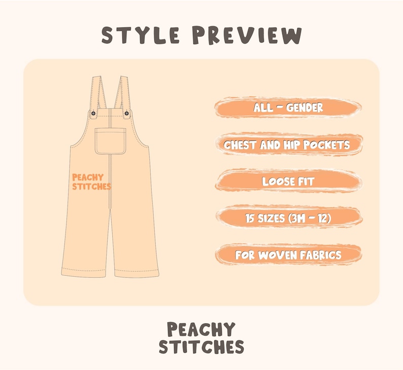 Overalls sewing pattern for Kid's Romper Sewing Pattern For Toddlers - Onesie Pattern For Kids, PDF Patterns For Children, overalls pattern for toddlers, sewing patterns for babies, jumpsuit pattern for kids, jumper pattern for toddlers, pdf sewing patterns for kids, girls jumpsuit pattern, children's dungarees sewing pattern for kids