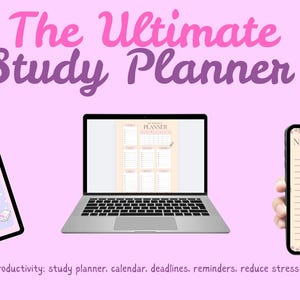 Study Planner Printable and Organizer for Students, Weekly and Monthly Layout, Goal Setting, Time Management, Academic Success Planner