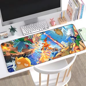 Brilliant Star Gaming Desk Mat, Personalized Desk Pad, Office Decor, Gamer Gift, Mouse Pad, Custom Desk Accessory