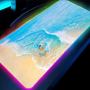 151 Squirtle #170 LED Gaming Mouse Pad, Perfect for Gamers, Gift for Tech Lovers, Computer Accessory, Gaming Room Decor