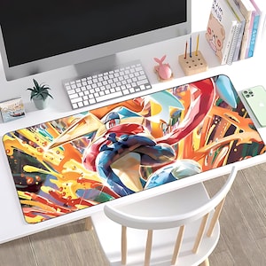 Twilight masquerade Greninja ex #214 Gaming Desk Mats for Gamers, Office Decor, Desk Accessories, Gift for Gamers, Stylish Mousepad