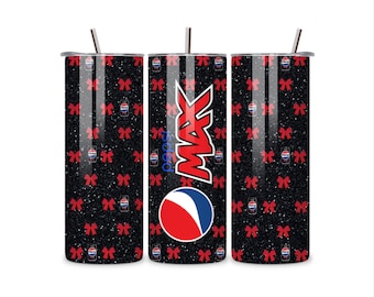 Pepsi Max Tumbler Wrap: 20oz Skinny Sublimation Design (Digital File Only)