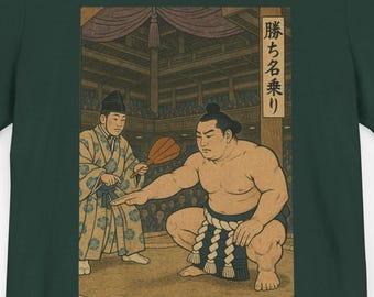 Rare Original Japanese Print 19th Century – Sumo Portrait by