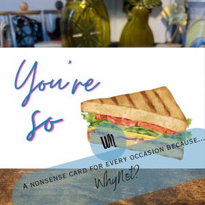 Cartão de download digital You're So Sandwich
