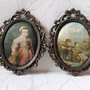 Antike silk picture frames