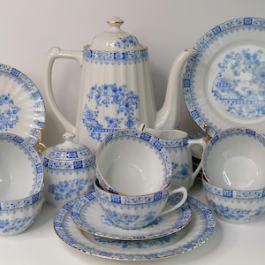Blau weiss vintage geschirr